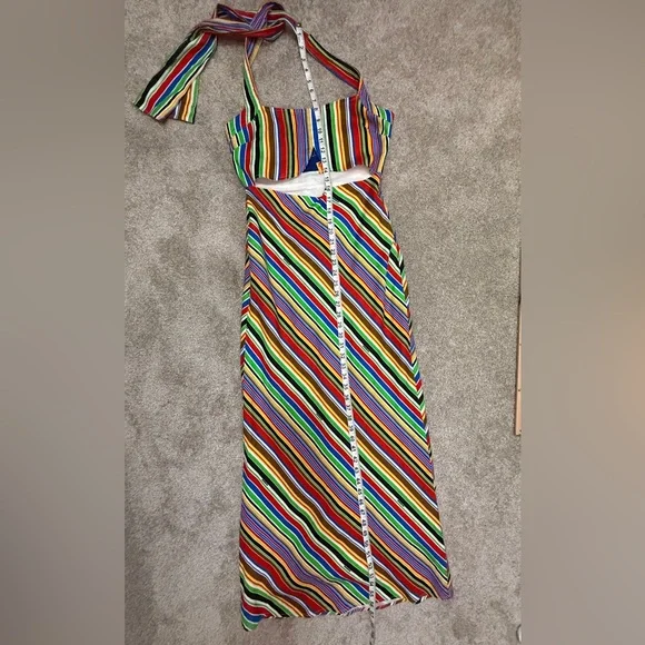 SIMON MILLER PIKO STRIPED LINEN MAXI DRESS - Picture 8 of 16
